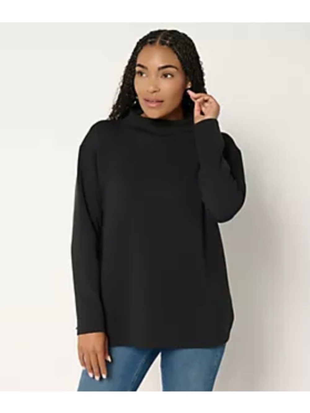 Martha Stewart Signature Comfort Stretch Modern Funnel Neck Top. Sz XL.